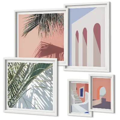 Gallery wall City architecture illustrations