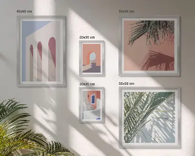 Gallery wall City architecture illustrations