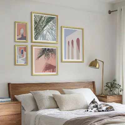 Gallery wall City architecture illustrations