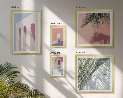 Gallery wall City architecture illustrations