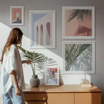 Gallery wall City architecture illustrations