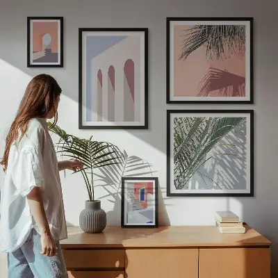 Gallery wall City architecture illustrations