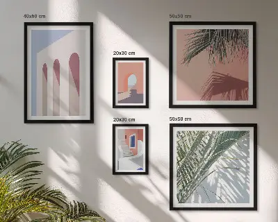Gallery wall City architecture illustrations