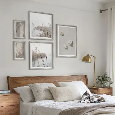 Boho style framed photo set close-up structural details