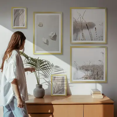 Framed photo set Close-ups of the boho style structure