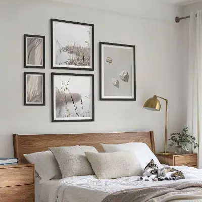 Boho style framed photo set close-up structural details