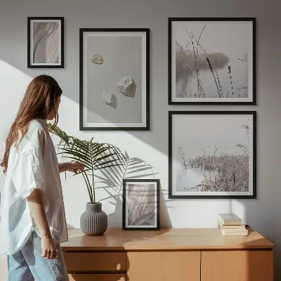 Framed photo set Close-ups of the boho style structure