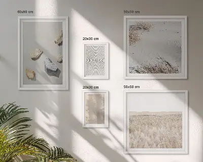 Set of 5 wall art pieces Boho natural textures