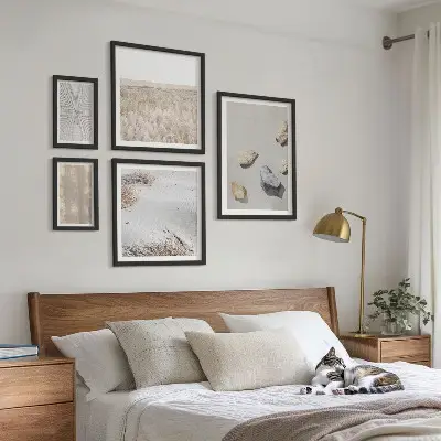 Set of 5 wall art pieces Boho natural textures