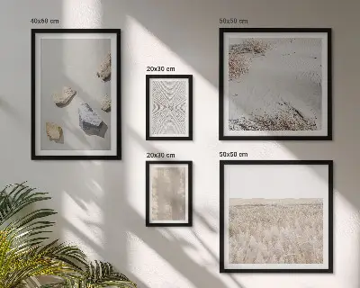 Set of 5 wall art pieces Boho natural textures