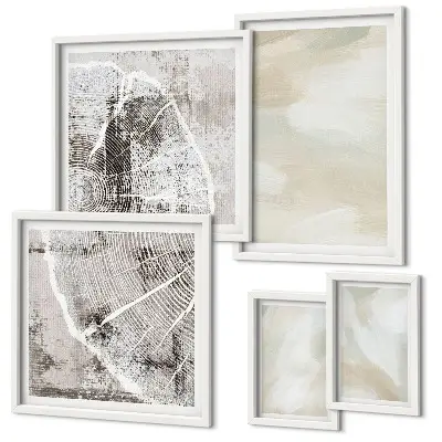 Gallery wall minimalist paint texture art