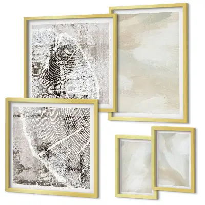 Gallery wall minimalist paint texture art