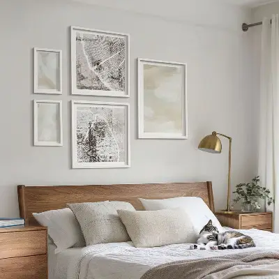Gallery wall minimalist paint texture art