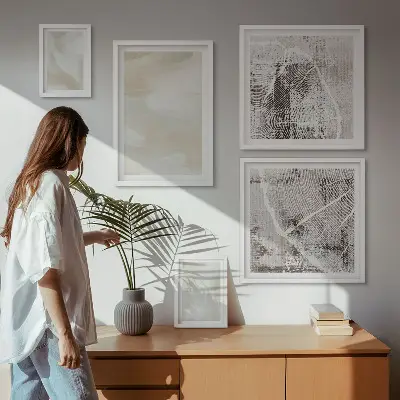 Gallery wall Paint texture minimalism
