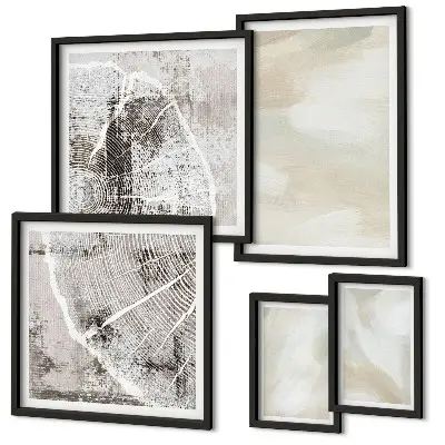 Gallery wall minimalist paint texture art