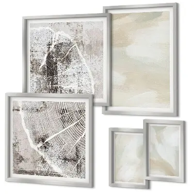 Gallery wall minimalist paint texture art