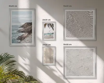 Set of 5 wall art pieces Summer sand seaside views