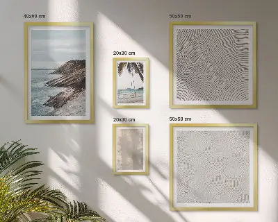 Set of 5 wall art pieces Summer sand seaside views