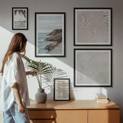 Summer sand seaside view wall art set of 5 pieces