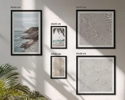 Set of 5 wall art pieces Summer sand seaside views