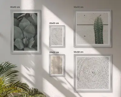 Gallery wall Summer textures with a tropical feel