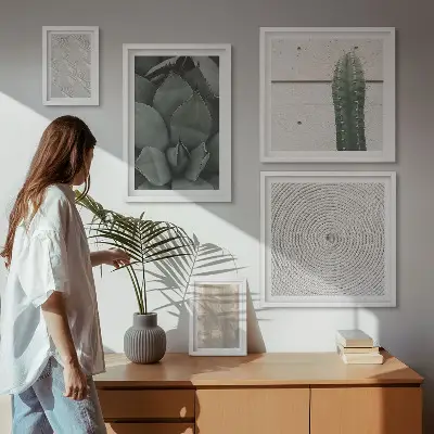 Gallery wall Summer textures with a tropical feel