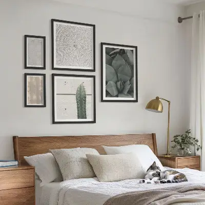 Gallery wall Summer textures with a tropical feel
