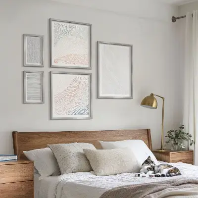 Bright structures string patterns wall art set set of 5 pieces