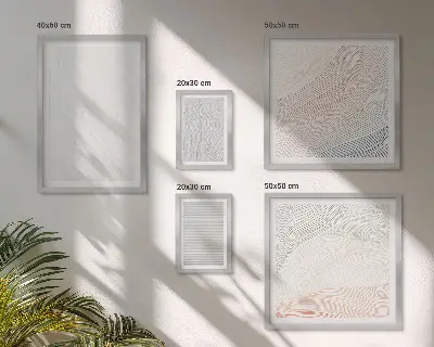 Bright structures string patterns wall art set set of 5 pieces