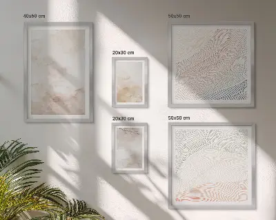 Gallery wall Watercolor leaves and spots