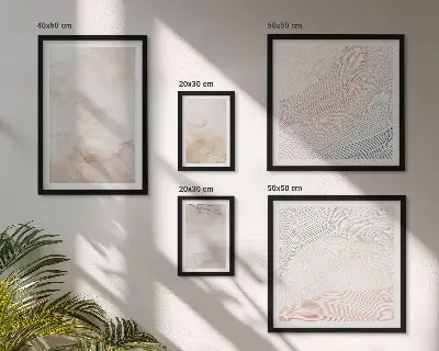 Gallery wall Watercolor leaves and spots