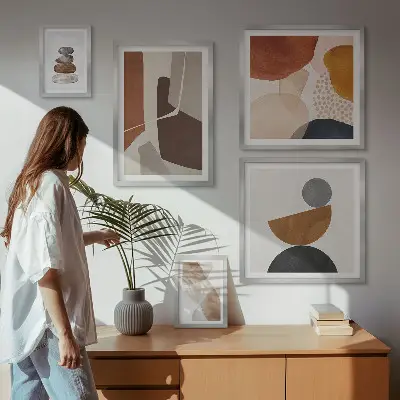 Framed photo set Abstract painting decorations