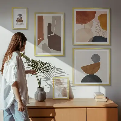 Framed photo set Abstract painting decorations