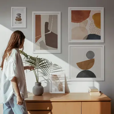Framed photo set Abstract painting decorations