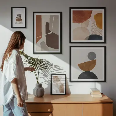 Framed photo set Abstract painting decorations
