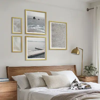 Set of 5 wall art pieces Abstract design modern textures