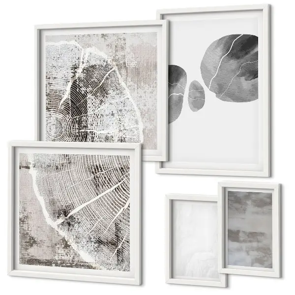 Abstract modern shapes gallery wall