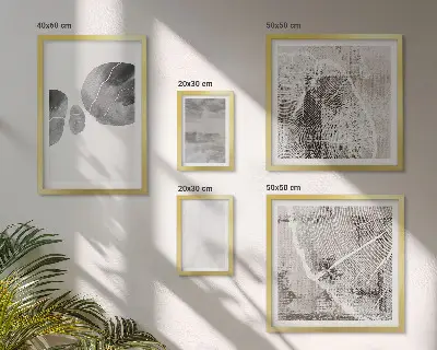 Abstract modern shapes gallery wall