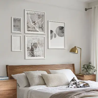 Abstract modern shapes gallery wall