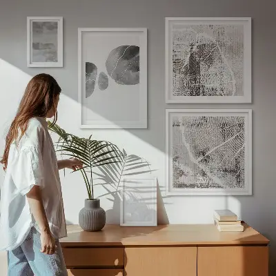 Gallery wall Abstract modern shapes