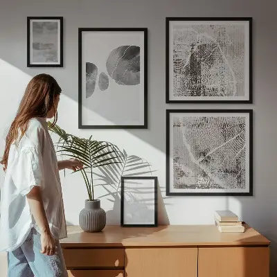 Gallery wall Abstract modern shapes