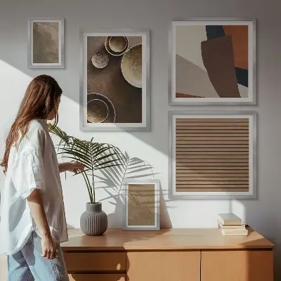 Framed photo set Minimalist stone structures