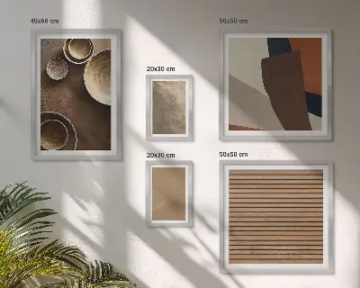 Framed photo set Minimalist stone structures