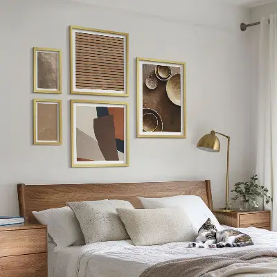 Framed photo set Minimalist stone structures