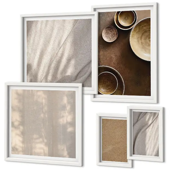Set of 5 wall art pieces Minimalist texture structures