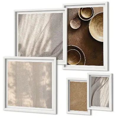 Minimalist texture structures wall art set of 5 pieces