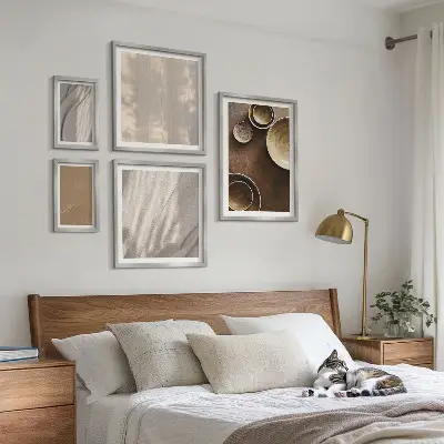 Set of 5 wall art pieces Minimalist texture structures