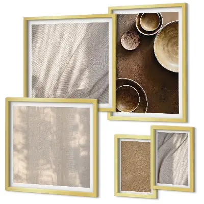 Set of 5 wall art pieces Minimalist texture structures