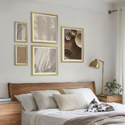 Minimalist texture structures wall art set of 5 pieces
