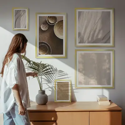 Set of 5 wall art pieces Minimalist texture structures